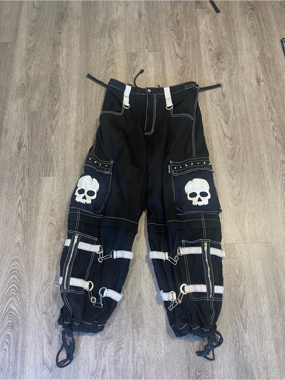 Tripp NYC Skull Bondage Pants [Black/White] In Excellent Used Condition Size M